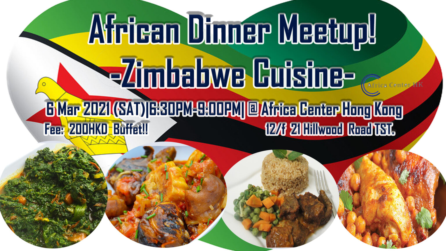 African Dinner Meetup! (Zimbabwe Cuisine) Africa Center Hong Kong